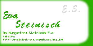 eva steinisch business card